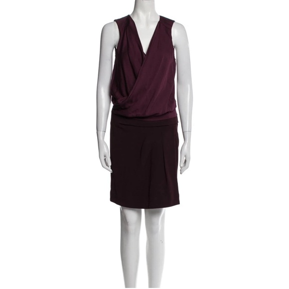 Diane Von Furstenberg Dresses & Skirts - Diane Von Furstenberg Daren dress Draped Silk  Midi in Plum Women’s Size 10